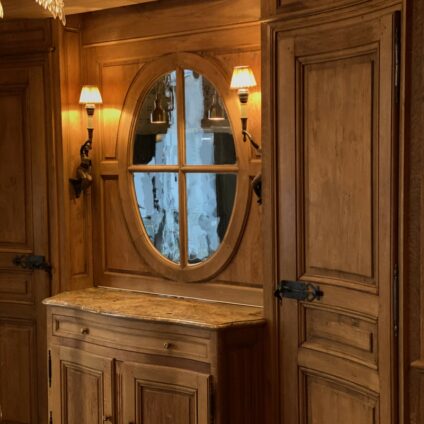 Architecture Décoration aménagement intérieur Hôtel Mont Gascon placage bois