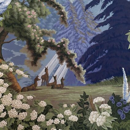 Architecture Décoration aménagement intérieur Hôtel Mont Gascon tapisserie