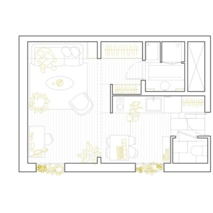 Cabinet Ducellier Devienne Architecture Décoration aménagement intérieur projet Rue Jean Nicot plan après aménagement espace