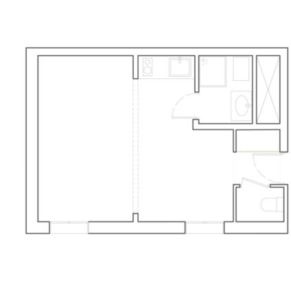 Cabinet Ducellier Devienne Architecture Décoration aménagement intérieur projet Rue Jean Nicot plan avant aménagement espace