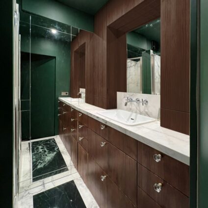 Cabinet Ducellier Devienne Architecture Décoration aménagement intérieur projet Rue Jean Nicot plan après travaux salle de douche aménagement espace