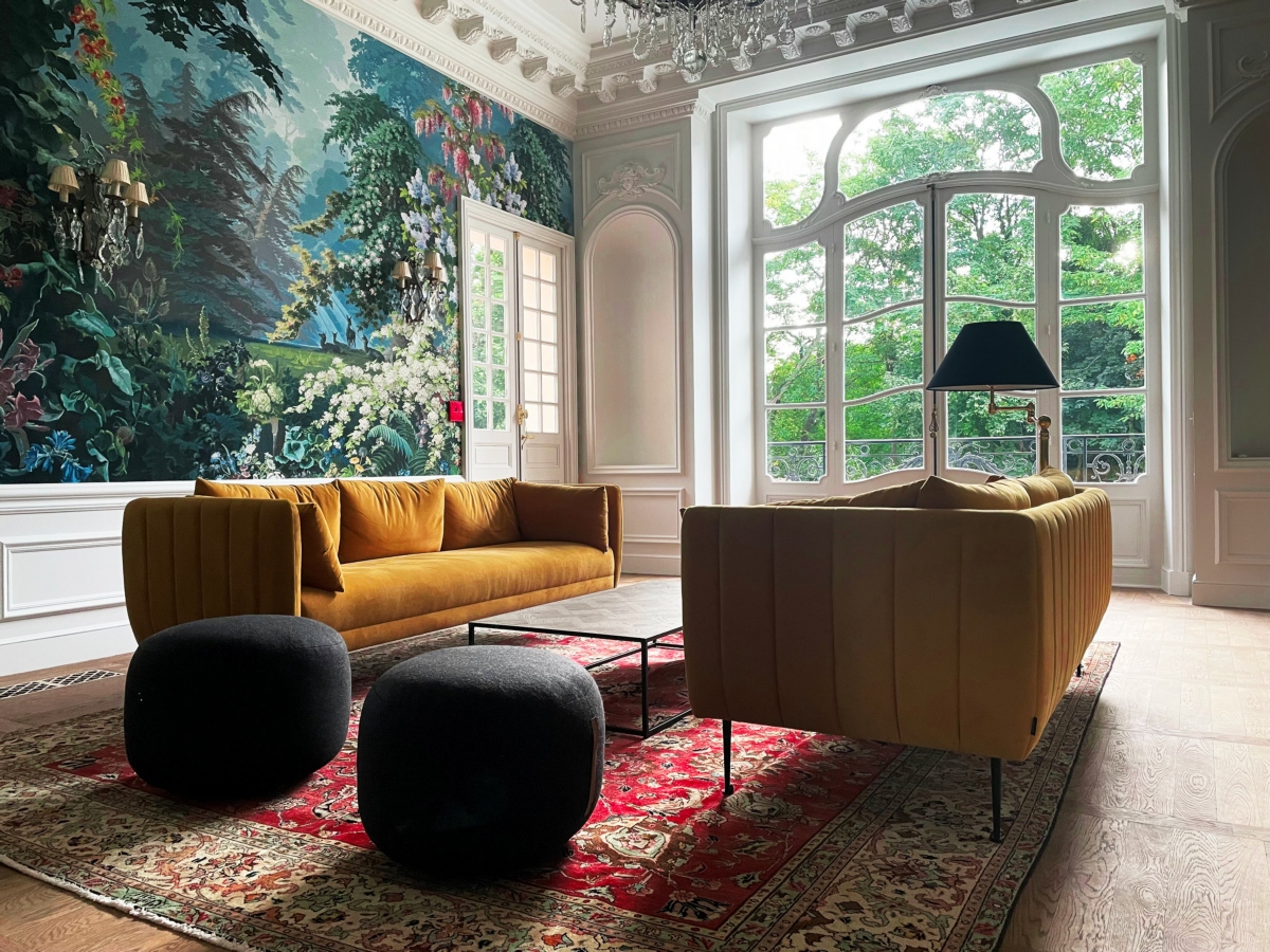 Architecture Décoration aménagement intérieur Château Saint Léger salon Neodyme Agence Ducellier Devienne Paris