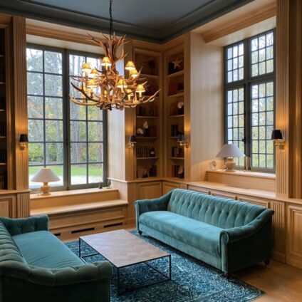 Architecture Décoration aménagement intérieur Château Saint Léger Salon accueil Agence Ducellier Devienne Paris