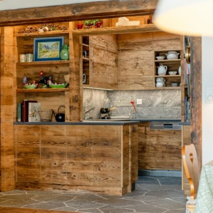 Cabinet Ducellier Devienne Architecture Décoration aménagement intérieur Verbier Suisse Cuisine ouverte